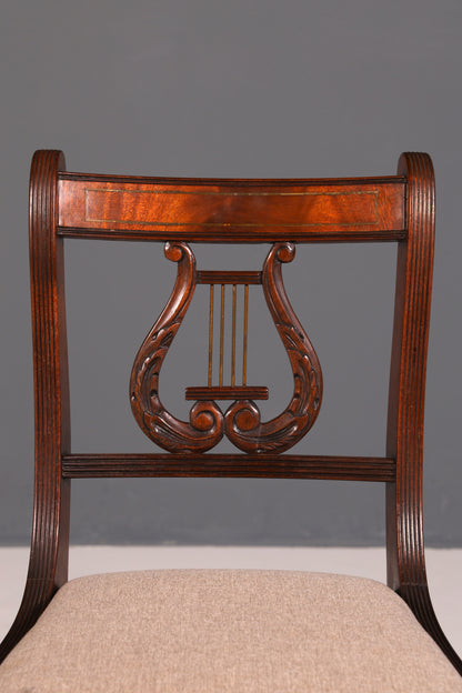 G211 Finish cm 6x Edle Englische Stühle Englisch Dining Chairs Antik 60er Jahre Regency Küchenstühle Stuhlset (Kopie 2)