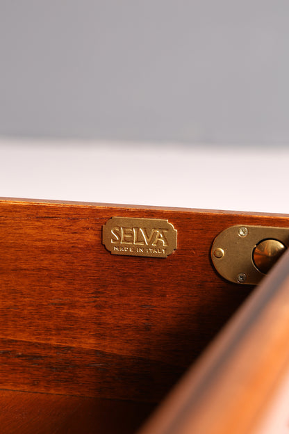 Wunderschöner Original Selva Bücherschrank Bücherregal Vitrine Regal Bibliothek Made in Italy Vintage