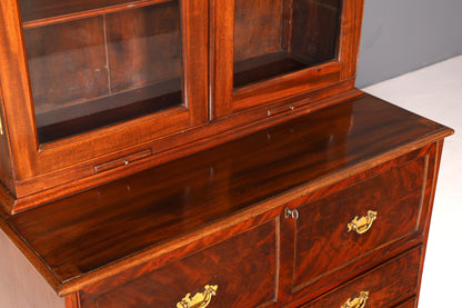 G224 Finish Wunderschöner Englischer Sekretär Büro Aufsatzsekretär Antik 60S Vitrinen Schrank UK (Kopie)