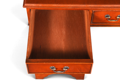 Wunderschöner Englischer Schreibtisch echt Lederauflage Bürotisch Antik Stil Office Desk