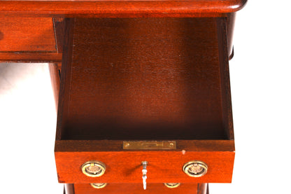 Traumhafter Englischer Schreibtisch echt Lederauflage Bürotisch Antik Stil Office Desk