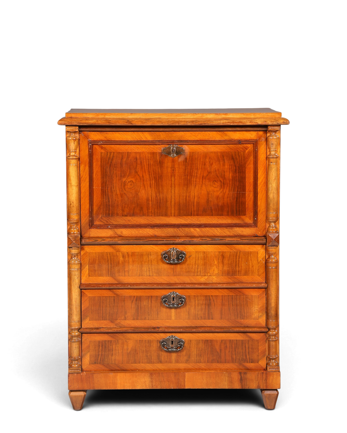Stilvoller Gründerzeit Sekretär Vertiko Highboard Louis Philippe Kommode Sekretär Schrank um 1880