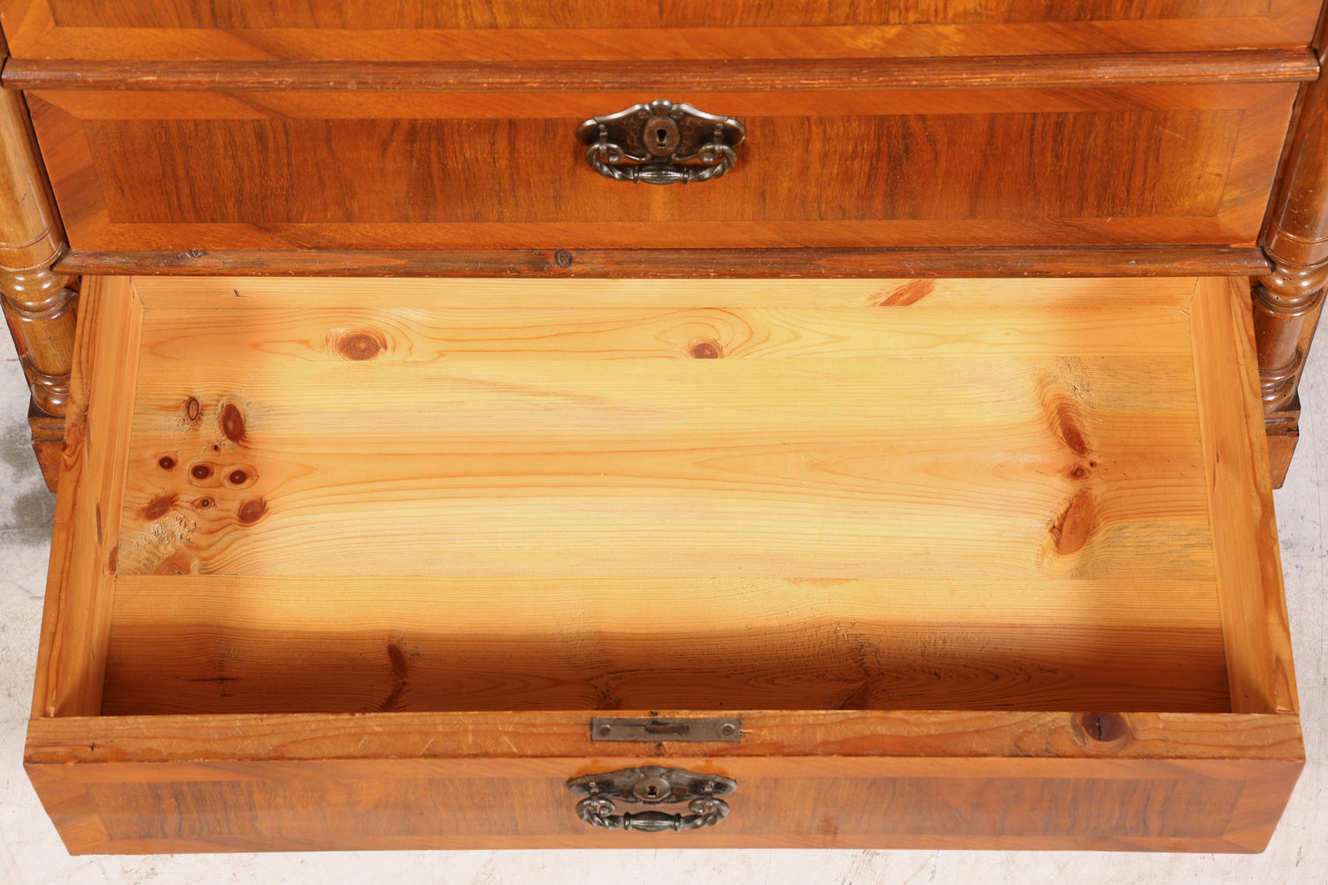 Stilvoller Gründerzeit Sekretär Vertiko Highboard Louis Philippe Kommode Sekretär Schrank um 1880