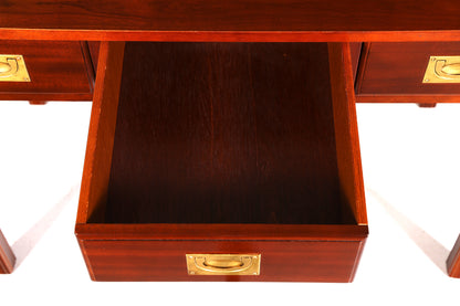 Edler Maritimer Schreibtisch Englischer Military Chest Bürotisch Office Table