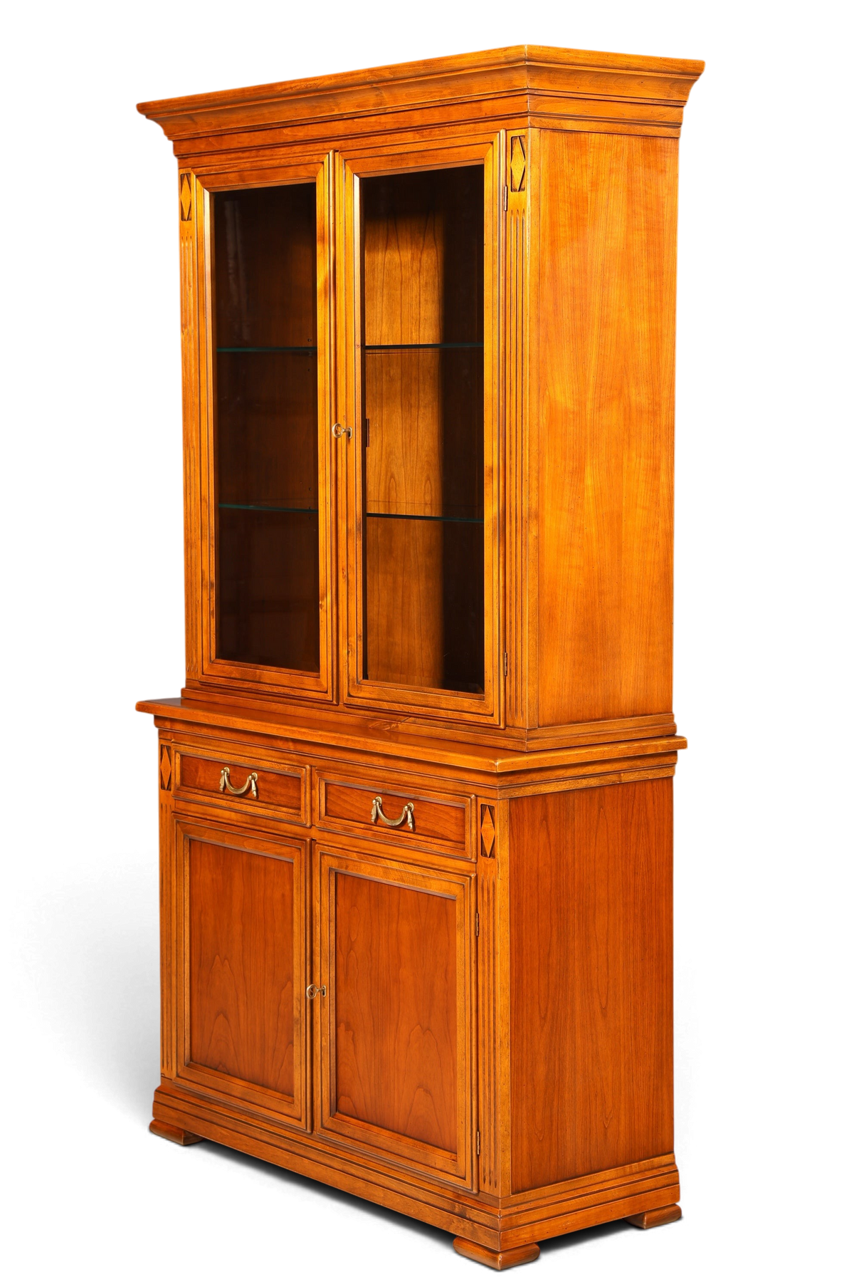 Hauptstadt Möblerei Selva Vitrine Villa Borghese aus massivem Holz im antiken Stil mit Innenbeleuchtung