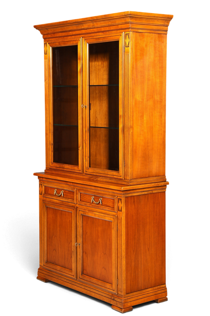 Hauptstadt Möblerei Selva Vitrine Villa Borghese aus massivem Holz im antiken Stil mit Innenbeleuchtung