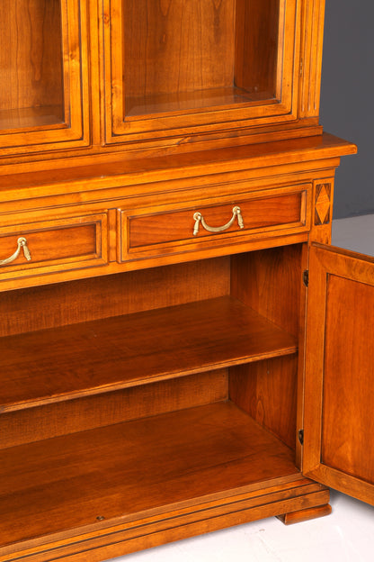 Edle Original Selva Vitrine Villa Borghese Antik Stil Massivholz Buffet Schrank Bibliothek