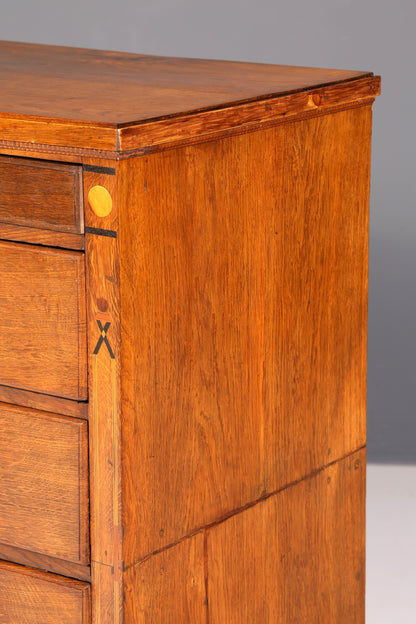 Wunderschöne Louis Seize Kommode Echt Holz Eiche Schubladenkommode Barock Intarsien Antik