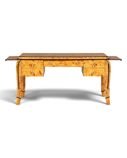 Wunderschöner Art Deco Stil Schreibtisch Bürotisch Antik Stil Birke Office Desk