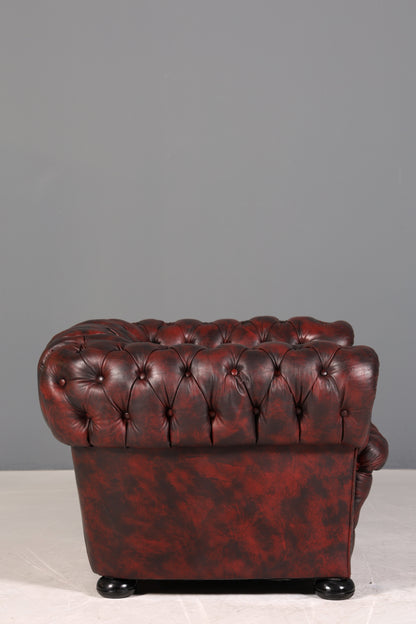 Wunderschöner Original Chesterfield Sessel Englisch Leder Armlehnsessel Herrensessel 1 von 2