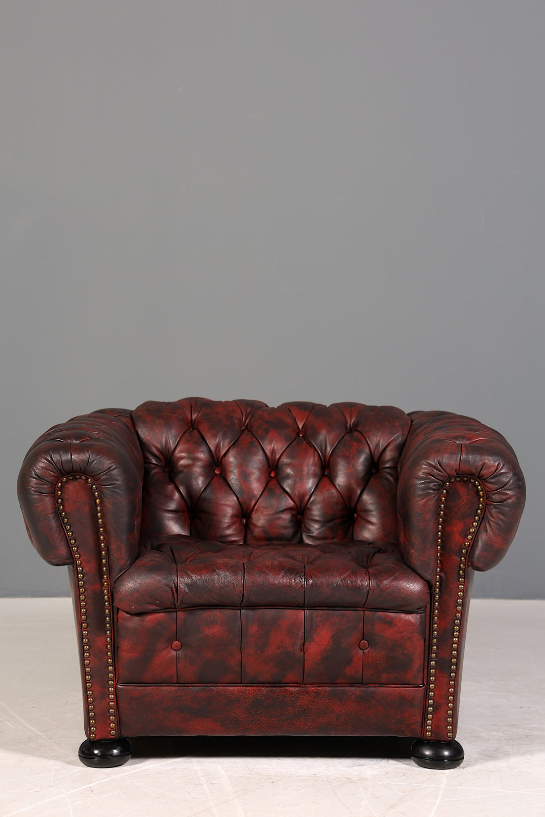 Wunderschöner Original Chesterfield Sessel Englisch Leder Armlehnsessel Herrensessel 2 von 2