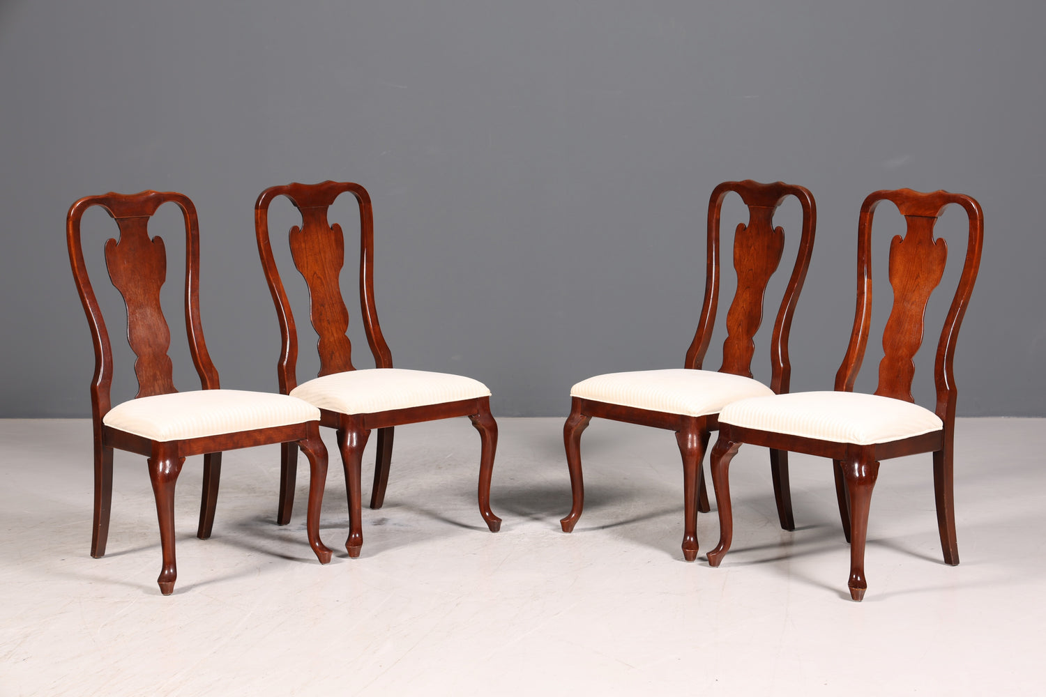 4x Edle Drexel Heritage Stühle Amerikanisch USA Chippendale Stil Stuhlset Küchenstuhl Set Esszimmer Stühle