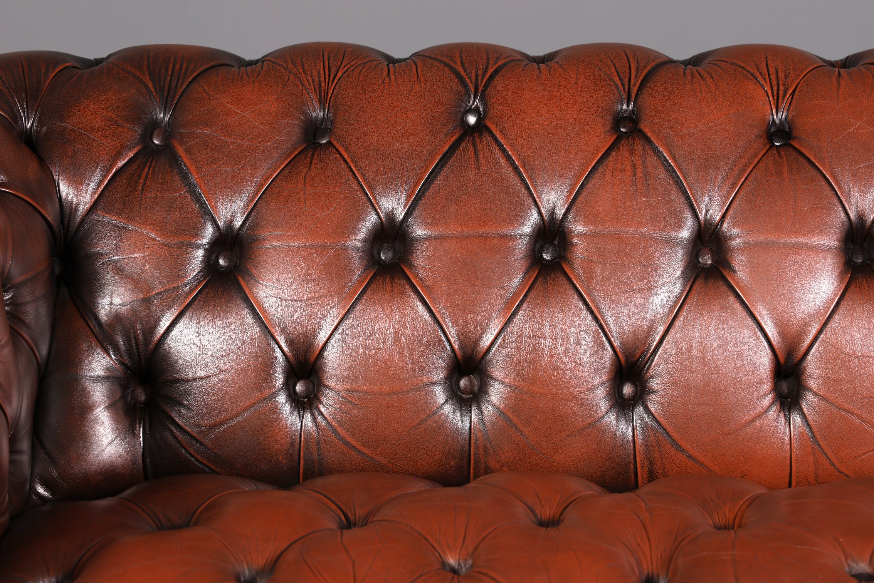 Wunderschönes Original Chesterfield Sofa 2-Sitzer Couch Englisches echt Leder Sofa UK 2 von 2