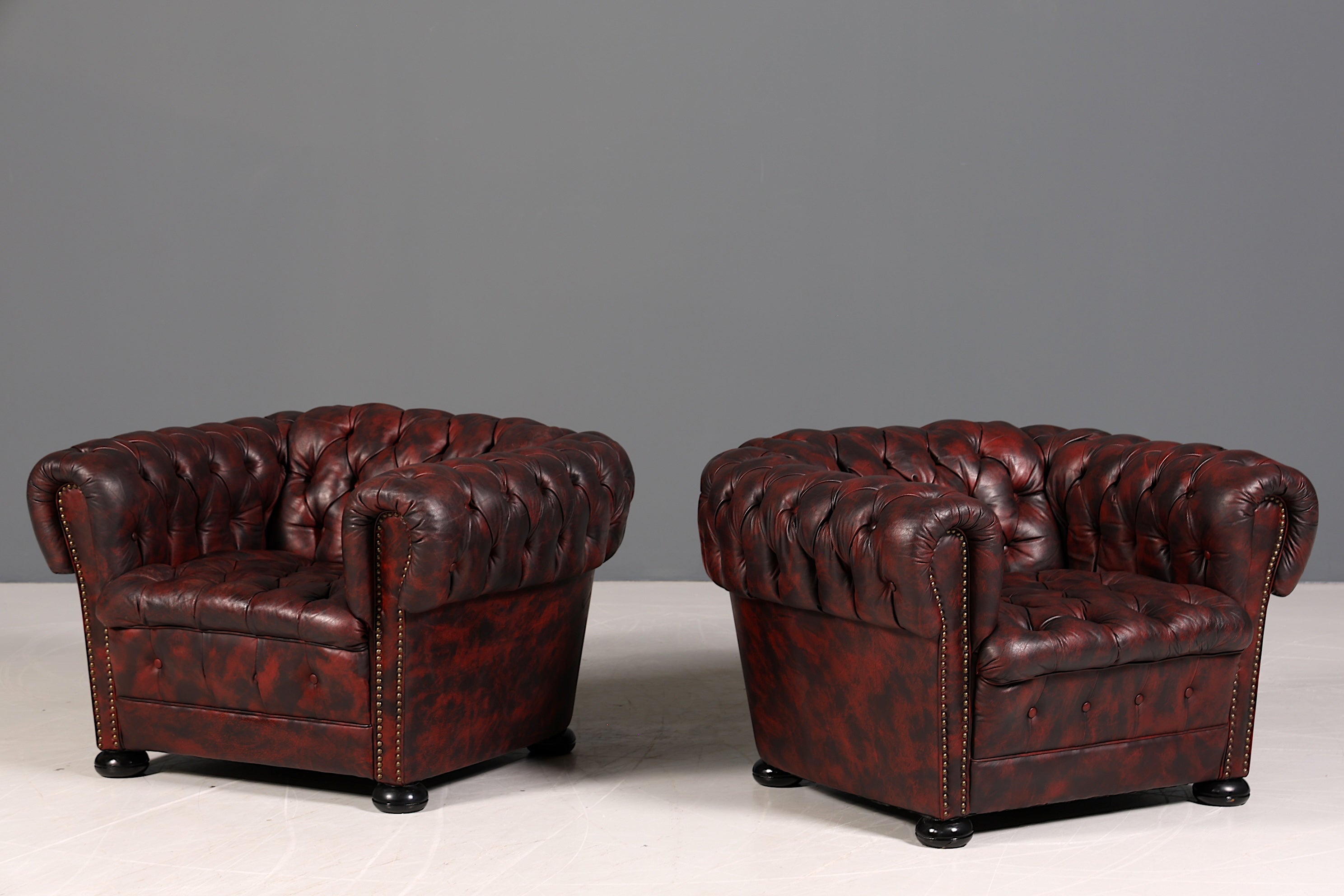 Wunderschöner Original Chesterfield Sessel Englisch Leder Armlehnsessel Herrensessel 2 von 2