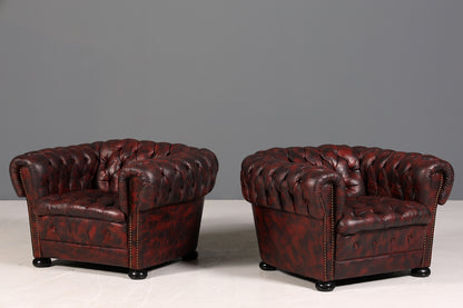 Wunderschöner Original Chesterfield Sessel Englisch Leder Armlehnsessel Herrensessel 2 von 2