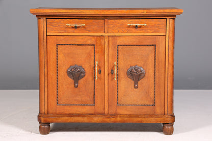 Beautiful Art Nouveau chest of drawers, sideboard, antique oak cabinet, Gründerzeit hallway chest of drawers