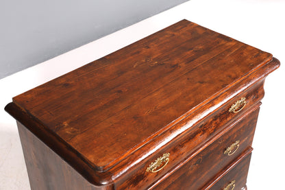 Stylish Louis Philippe chest of drawers walnut Wilhelminian style chest of drawers around 1890
