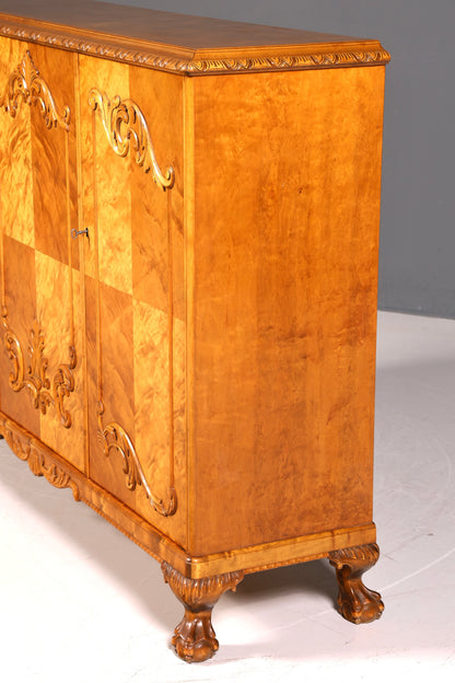 Traumhafter Chippendale Schrank Highboard Barock Stil Antik Sideboard 50s Kommode TV-Schrank 60s Massiv