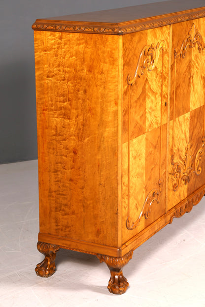 Traumhafter Chippendale Schrank Highboard Barock Stil Antik Sideboard 50s Kommode TV-Schrank 60s Massiv