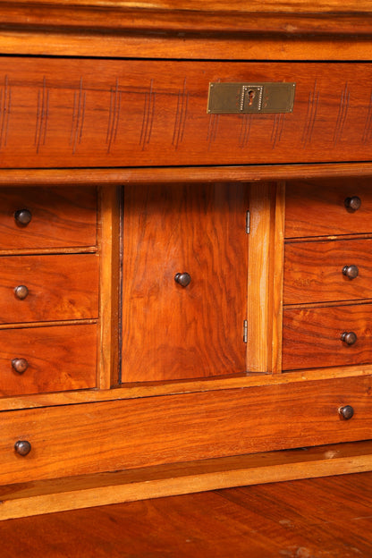 Noble Gründerzeit Secretary Vertiko Highboard Louis Philippe Dresser Antique circa 1880 Writing Secretary