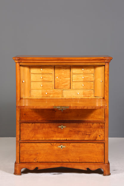 Stilvoller Biedermeier Sekretär Vertiko Louis Philippe  Kommode Schubladenkommode