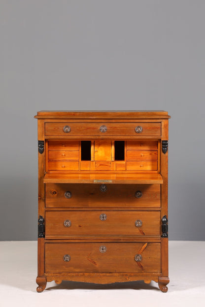 Wunderschöner Antik Sekretär um 1900 Vertiko Weichholz Kommode Landhaus Schreibkommode