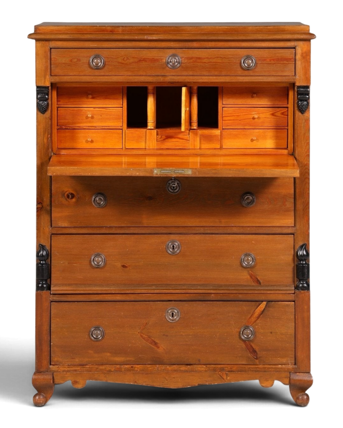 Wunderschöner Antik Sekretär um 1900 Vertiko Weichholz Kommode Landhaus Schreibkommode