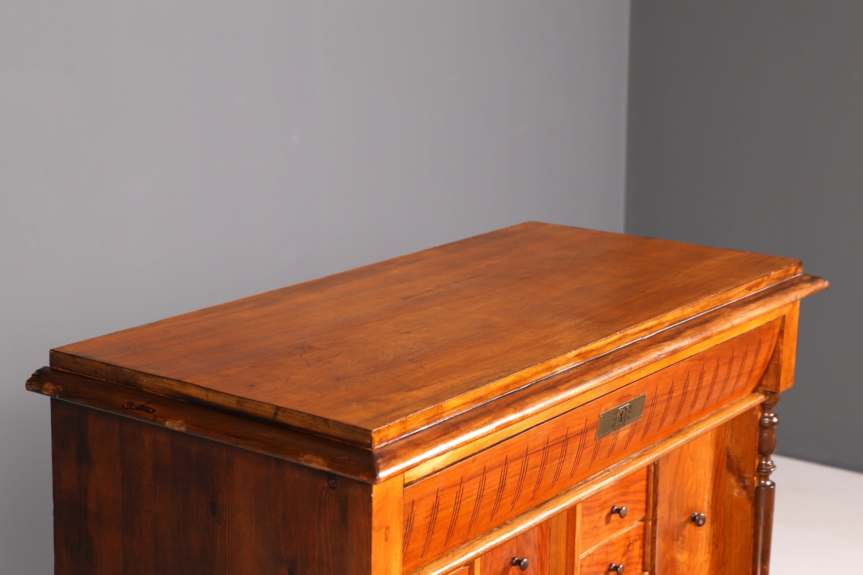 Edler Gründerzeit Sekretär Vertiko Highboard Louis Philippe Kommode Antik um 1880 Schreibsekretär