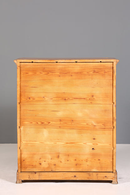 Stilvoller Biedermeier Sekretär Vertiko Louis Philippe  Kommode Schubladenkommode