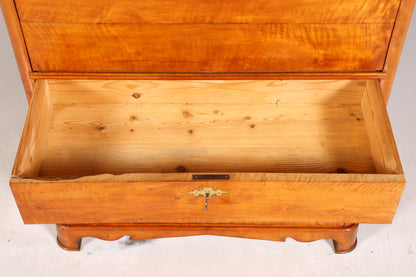 Stilvoller Biedermeier Sekretär Vertiko Louis Philippe  Kommode Schubladenkommode