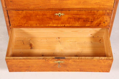 Stilvoller Biedermeier Sekretär Vertiko Louis Philippe  Kommode Schubladenkommode