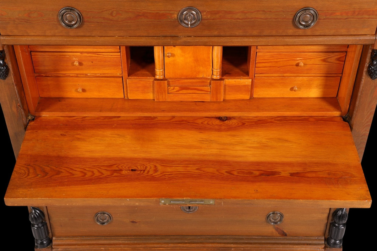 Wunderschöner Antik Sekretär um 1900 Vertiko Weichholz Kommode Landhaus Schreibkommode