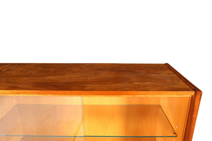 Wunderschöner Mid Century Schrank Vintage Highboard Vitrine Bücherschrank Wohnzimmerschrank Barschrank echt Holz 60er