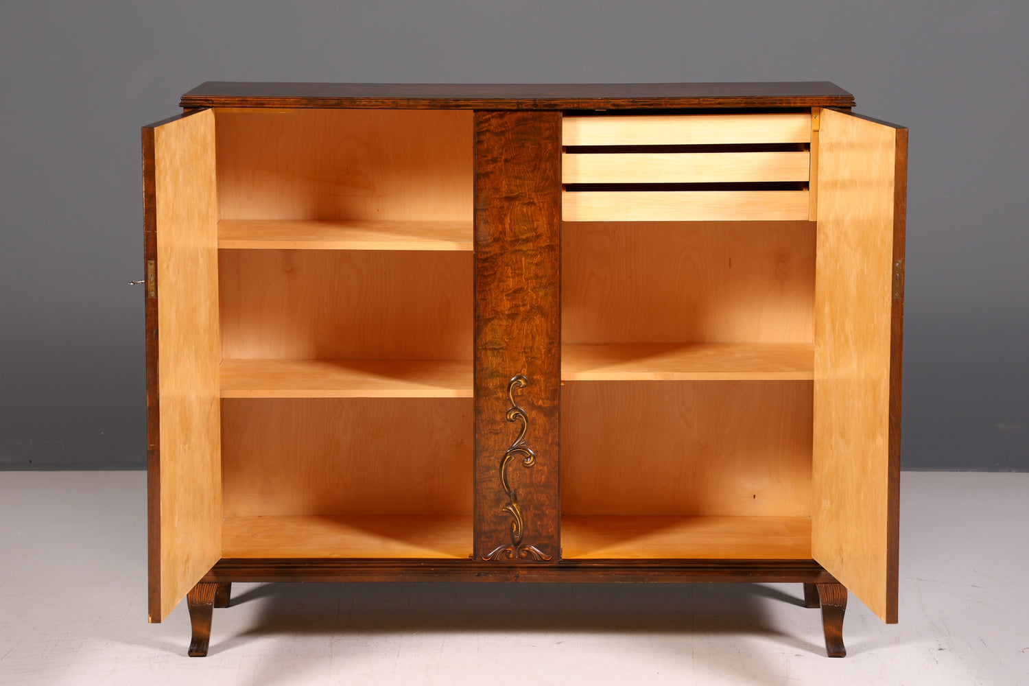 Stilvoller Original Art Deco Schrank Vertiko Sideboard Highboard Kommode Antik um 1930