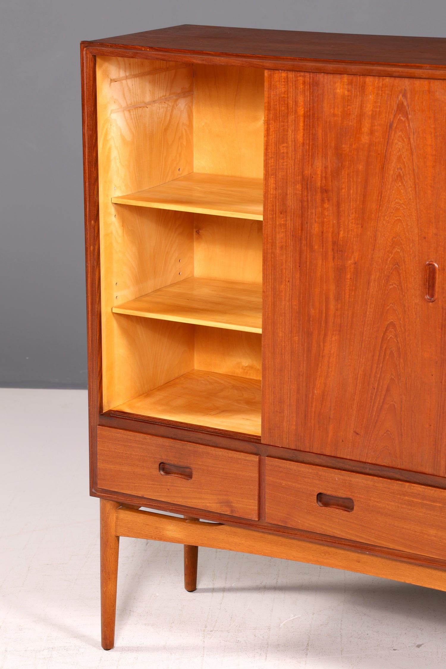 Wunderschönes Mid Century Highboard Vintage Schrank Retro Sideboard Danish Design Teak Holz Kommode