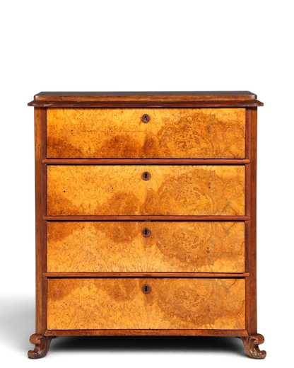 Wunderschöne Louis Philippe Kommode Nussbaum Vertiko Schubladenkommode um 1880