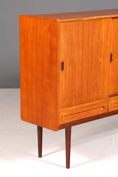 Stilvolles Mid Century Highboard Teak Holz Danish Design Sideboard Schrank Vintage Kommode Skandinavisch