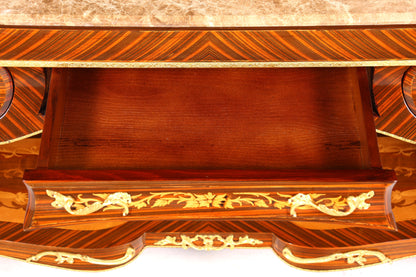 Traumhafte Barock Stil Konsolen Tisch Marmor Antik Stil Intarsien Konsole