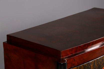 Wunderschönes Art Deco Design Highboard Schrank Kommode Vertiko Sun Cabinet Wäscheschrank