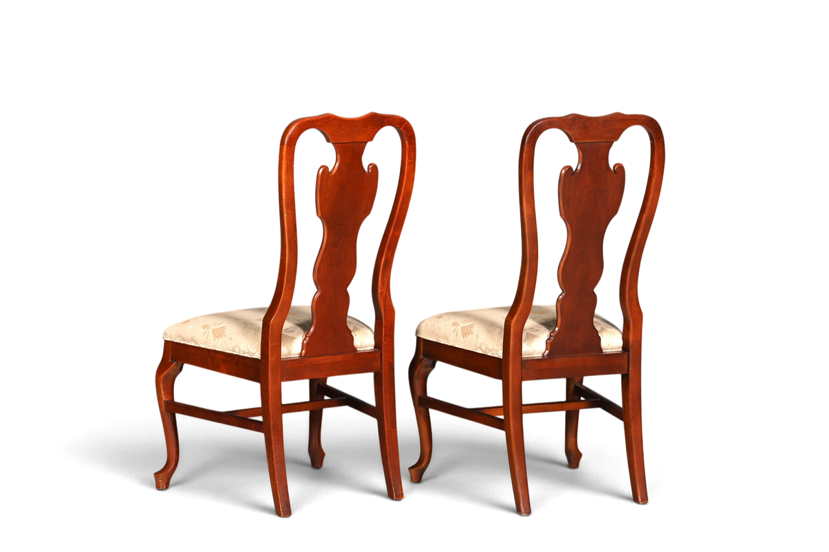 2x Edle Drexel Heritage Stühle Amerikanisch USA Chippendale Stil Stuhlset Küchenstuhl Set Esszimmer Stühle