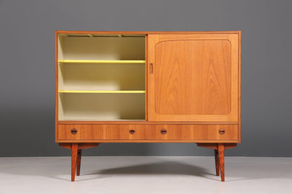 Stilvolles Mid Century Highboard "Made in Denmark" echt Holz Schrank Retro Sideboard Regal