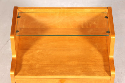 Schlichte Mid Century Kommode Vintage Klappschränkchen Danish Design Nachttisch 1 von 2