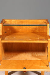 Schlichte Mid Century Kommode Vintage Klappschränkchen Danish Design Nachttisch 2 von 2