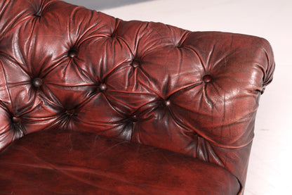 Edler Original Chesterfield Sessel Englischer Armlehnsessel Englisch Herrensessel Antik Echt Leder