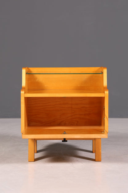 Schlichte Mid Century Kommode Vintage Klappschränkchen Danish Design Nachttisch 1 von 2