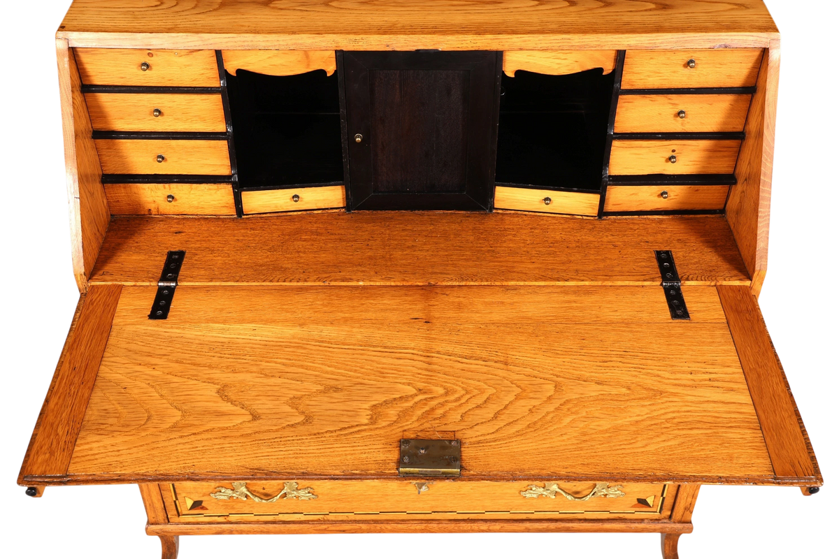 Original Barock Sekretär um 1800 Kommode Antik massiv Holz Schreibtisch Schreibkommode