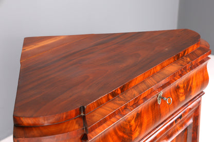 Beautiful Biedermeier corner cabinet, antique mahogany, circa 1860