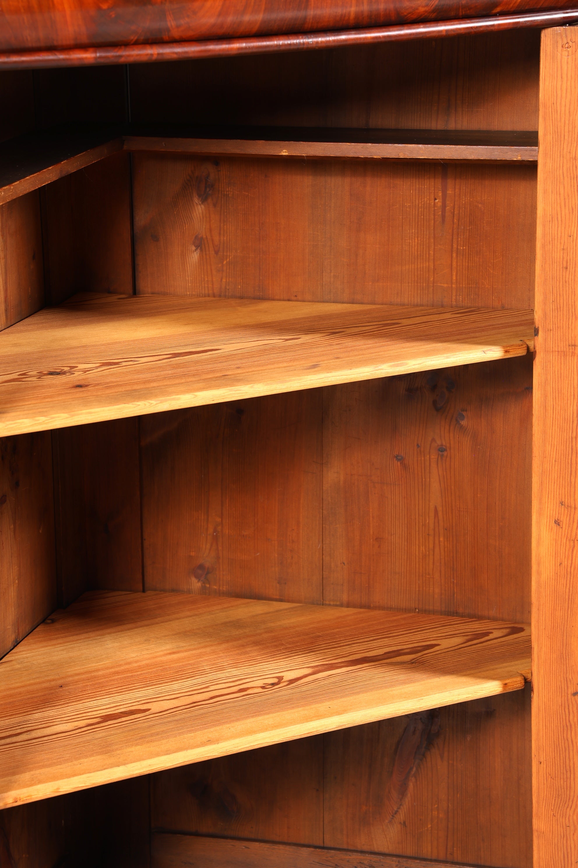 Beautiful Biedermeier corner cabinet, antique mahogany, circa 1860