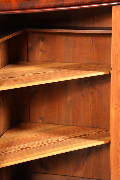 Beautiful Biedermeier corner cabinet, antique mahogany, circa 1860