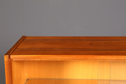 Wunderschöne Mid Century Vitrine Bücherschrank Vintage Glasvitrine Highboard Schrank 60er echt Holz